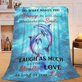 Dolphin Throw Blanket Dolphin Stuff Gifts for Kids Girls Boys Adults Women Man Soft Cozy Warm Plush Fluffy Fuzzy Fleece Blanket Decor 40''X50''