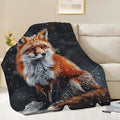 Red Fox Blanket Cute Orange Fox Throw Blanket Gifts for Girls Boys Kids Women Men Adults Super Soft Cozy Plush Fluffy Fuzzy Fleece Blanket Home Decor 50''X60''