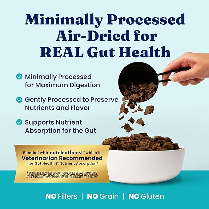 Solid Gold Air Dried Dog Food Toppers for Dry Food - Healthy Dog Treats w/Real Beef & Superfoods - Serve as a Complete Meal, Topper or Treats - Supports Muscle Growth, Immunity & Digestion - 2lb