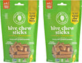 Dental Chew Sticks for Dogs 2-Pack, 7 oz Each – Small (S/M) – Textured Dental Treats, Fit Hive Toys – Vegetarian, Made with Ground Peanuts & Honey, No Grain or Soy, Cleans Teeth & Freshens Breath