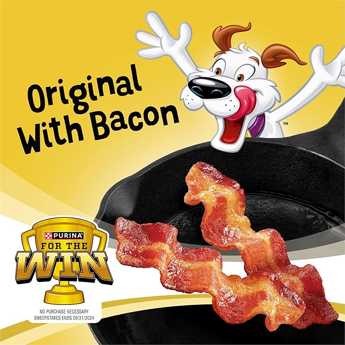 Purina Beggin' Strips Real Meat Dog Treats, Original With Bacon Flavor - 3 Ounce (Pack of 6)
