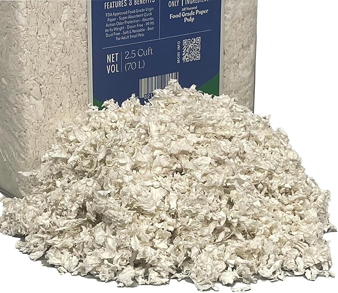 Rabbit Hole Hay - Ultra Premium Food Grade Bedding, White, 2.5 cu ft - Dust-Free & Hypoallergenic