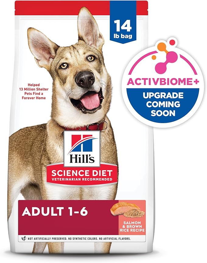 Hill's Science Diet Adult 1-6 Dry Dog Food, Salmon & Brown Rice, 14 lb. Bag