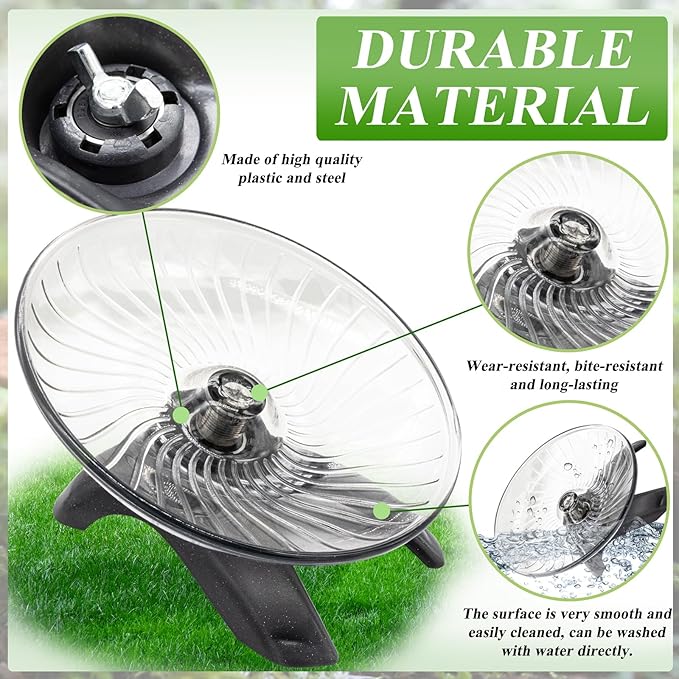Hermit Crab Exercise Wheel - Silent Running Wheel for Crab Tank Accessories - Small Animal Wheel for Hamster Gerbils Hedgehogs
