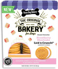 Three Dog Bakery Lick’n Crunch! Strawberry Shortcake Dog Treats, Crunchy Sandwich Cookies with Real Strawberries & Vanilla Cream Filling, 13 oz