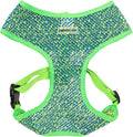 Parisian Pet Dog Harness - Breathable Mesh Green Blue No Pull Puppy Harness with Leash Ring - Adjustable Harnesses for Dogs - Soft Padded Step-in Pet Vest - Lightweight Dog Vests for Large Sized Dogs