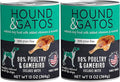 HOUND & GATOS Wet Dog Food, 98% Gamebird Poultry, case of 12, 13 oz cans (Pack of 2)