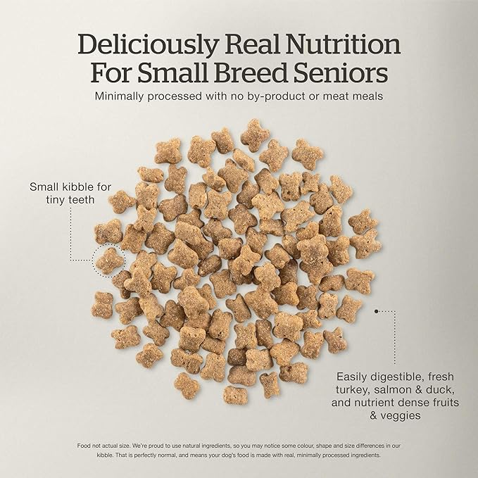 Now Fresh Grain-Free Small Breed Senior Dry Dog Food with Turkey, Salmon & Duck, Premium Kibble with Real Poultry & Fish, Chicken-Free, Added Glucosamine & Chondroitin for Healthy Joints, 12 lb Bag