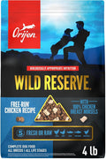 ORIJEN Wild Reserve Dry Dog Food Free-Run Chicken Recipe 4lb Bag