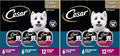 Cesar Filets in Gravy Adult Wet Dog Food Variety Package,Filet Mignon,New York Strip and Prime Rib Flavors,3.5 oz. Easy Peel Trays,Variety Pack,24 Count (Pack of 2)