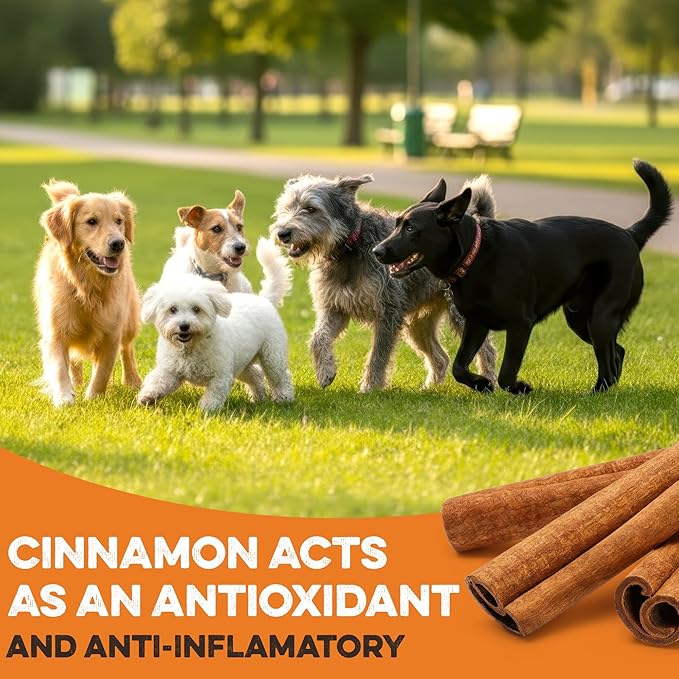 USA Sweet Potato Dog Treats - Grain Free, Cinnamon Pumpkin Crunchy Sticks are Great Tasting, Promote Positive Dog Gut Health with Natural Anti-Diarrhea Properties, no Preservatives Added