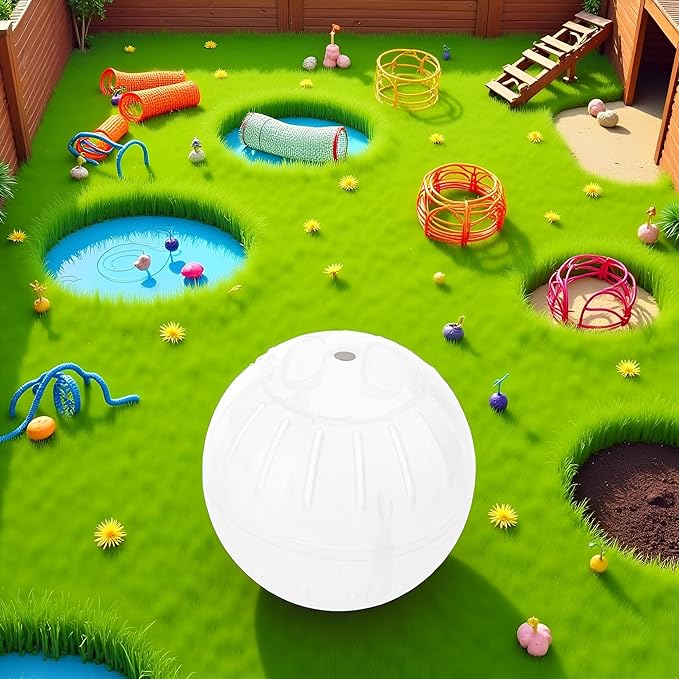 White-Transparent Silent Exercise Ball,Plastic Spinner Hamster Running for Sugar Gliders Small Mice Gerbils Hamster,Exercise Ball Small Animals,Diameter 10 cm
