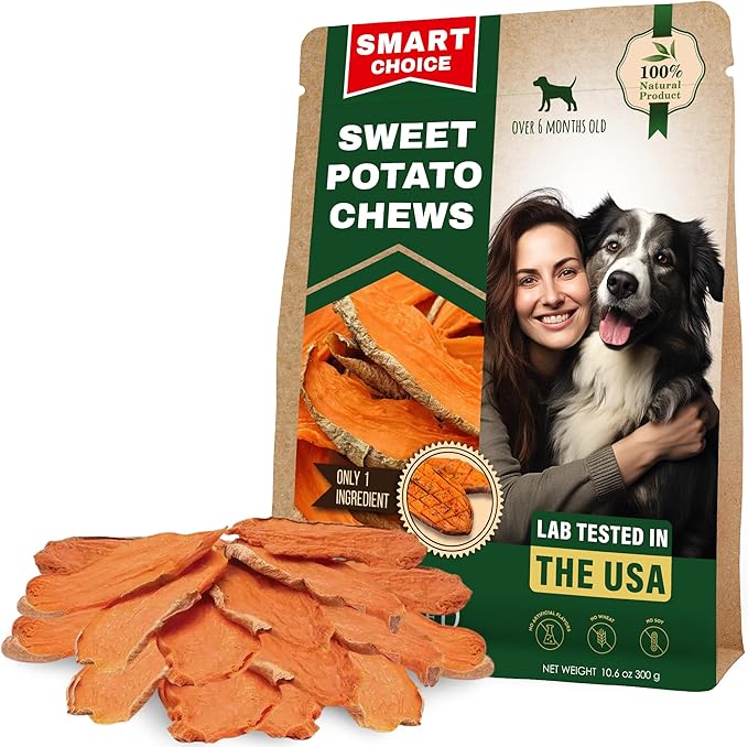 Beloved Pets Dog Treats Sweet Potato Chips 10.6 oz - All Natural Pet Snack Chews - Grain Free & Human Grade Dried Snacks in Bulk - Best Jerky for Training Small & Large Dogs