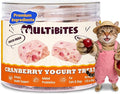 Freeze Dried Cranberry Yogurt Cat&Dog Treats - Healthy Cat Snacks with Probiotics - Low Calorie, High Protein Kitten Treats for Digestive&Urinary Tract Health 2.82oz