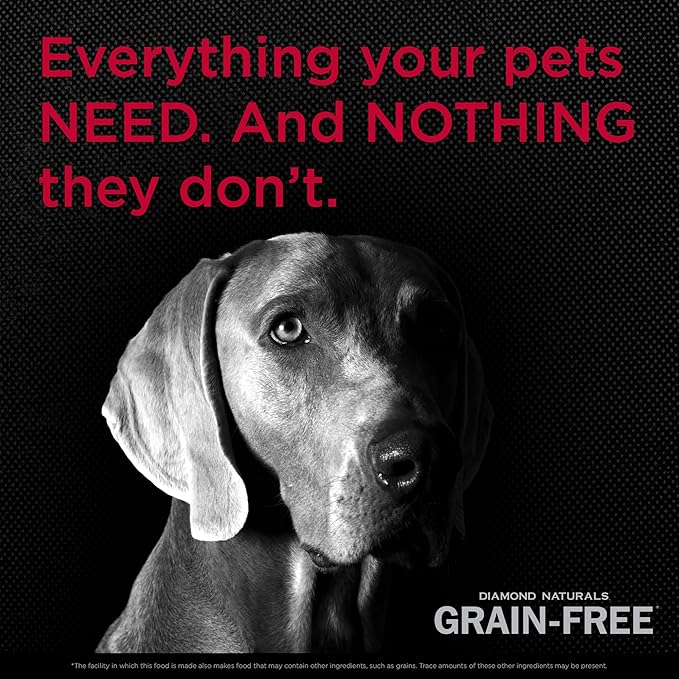 Diamond Naturals Grain-Free Recipe All Life Stages, Real Meat Protein Dog Food Premium Pastured-Raised Beef and Sweet Potato, with Taurine, and Omega Fatty Acids, for all Breed Sizes 14lb