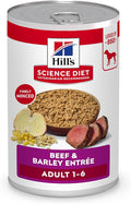 Hill's Science Diet Adult 1-6 Wet Dog Food, Beef & Barley, 13 oz. Cans, 12-Pack