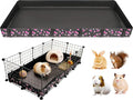 DZWLKJ Guinea Pig Cage Liner,Washable Tarp Bottom Base,Cherry Graphic,28"x56", Reusable for Rabbit, Chinchilla, Hedgehog, Ferret & Other Small Animals.