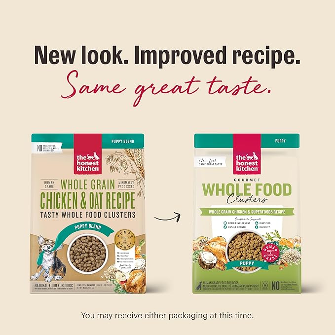 The Honest Kitchen Human Grade Whole Food Clusters Puppy Whole Grain Chicken Dry Dog Food, 1 lb Bag