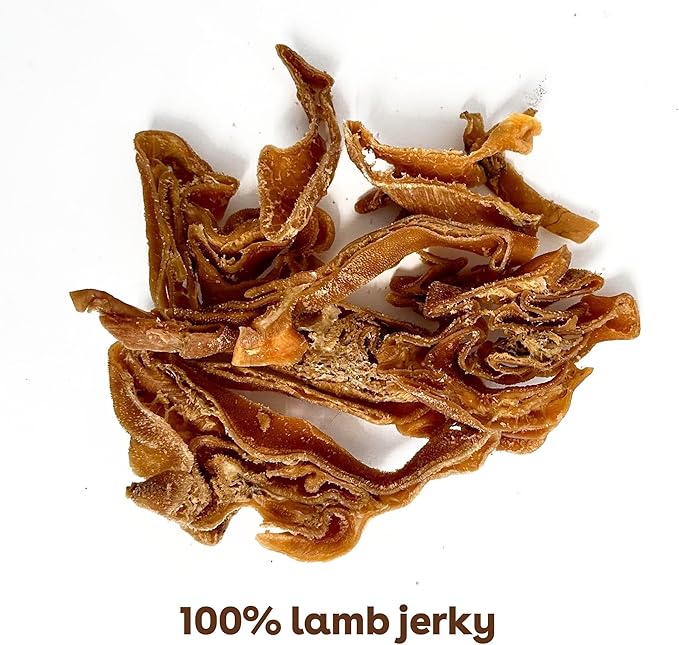 Pupford Crunchy Jerky Treats for Dogs & Puppies, Made in USA, Single Ingredient, No Fillers (Lamb, 7 oz)