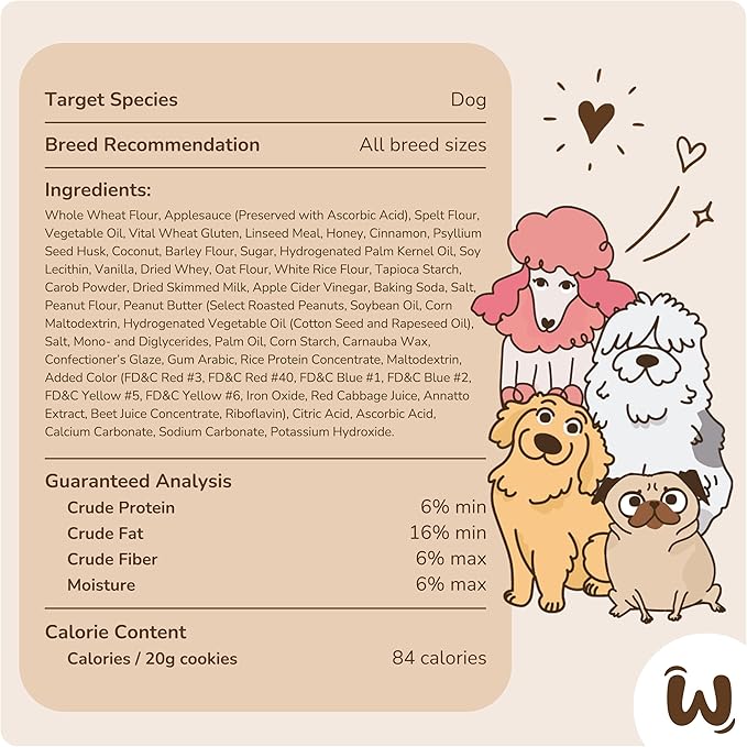 Wufers Doggie Donut - Dog Treats, Hand Decorated, Human Grade, Gentle on Tummies - 12 Dog Cookies & Donuts