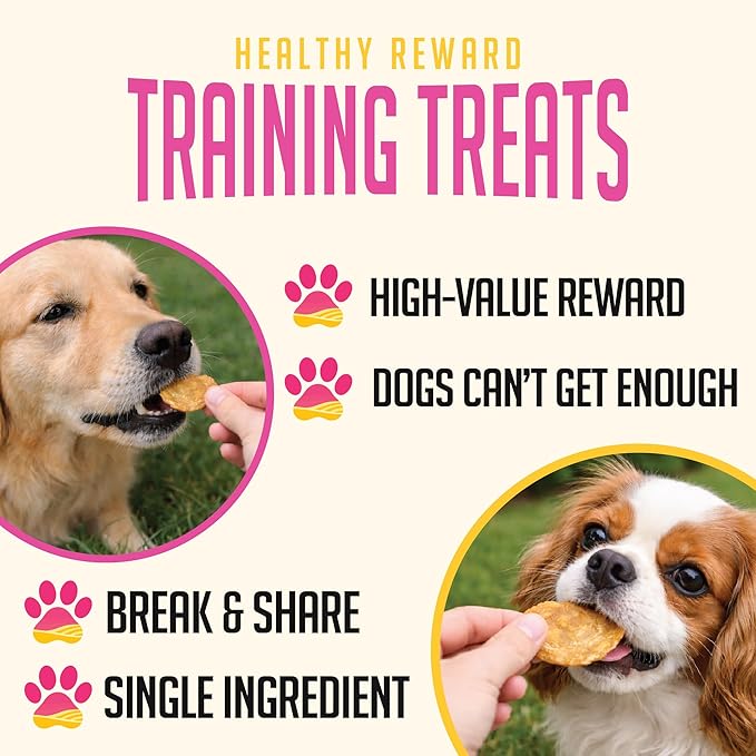 sitstay Chicken Chips Dog Treats, Single Ingredient Dog Treat, High Protein, Low Fat, Grain Free Chicken Chips for Dogs for Training, Rewards and Sensitive Stomachs - Made in USA - 12 oz