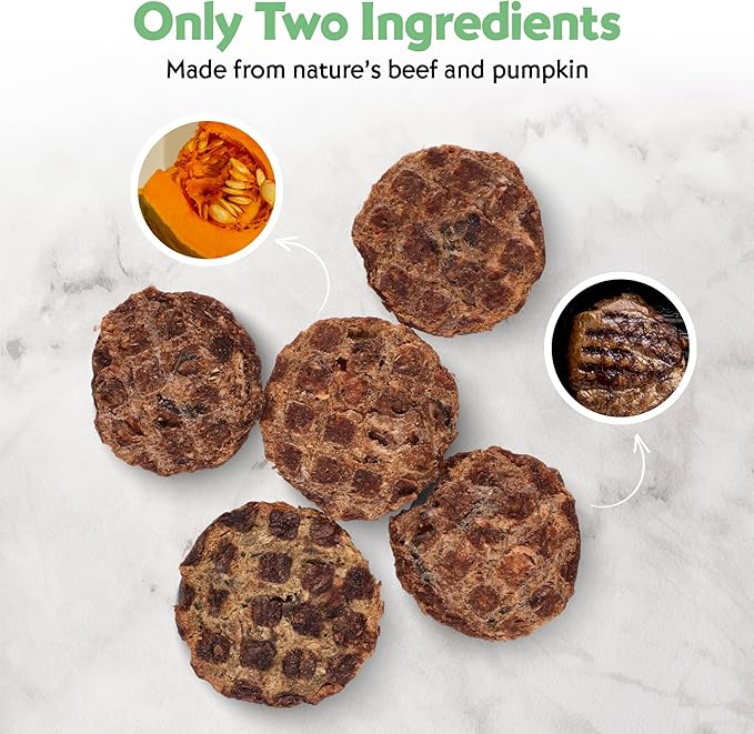 Barkin Burger Dog Treats Variety Pack - Beef & Pumpkin + Salmon & Pumpkin, 2-Pack, Made in USA, Grain Free, Human-Grade, Lean Treats Dogs Love - No Fillers, 4 oz Each