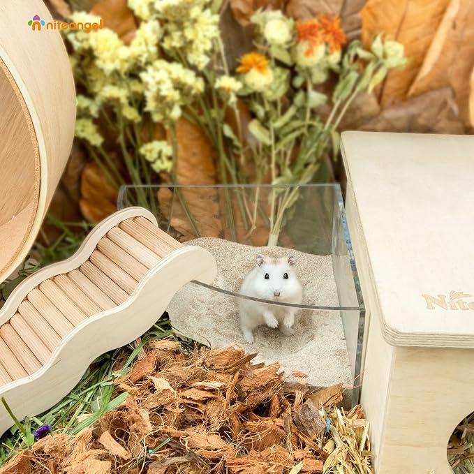 Niteangel Hamster Desert Bath Sand | No-Dust Bath or Potty Litter Sand for Hamster Chinchillas Gerbil Mice Degu or Other Small Pets