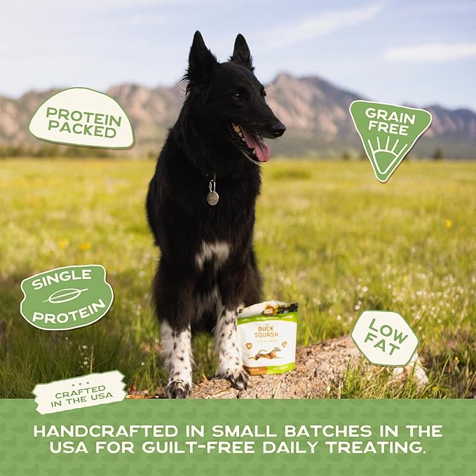 Smart Cookie All Natural Dog Treats - Duck & Squash - Training Treats for Dogs & Puppies with Allergies, Sensitive Stomachs - Soft Dog Treats, Chewy, Grain Free, Made in USA - 5oz, Pack of 3