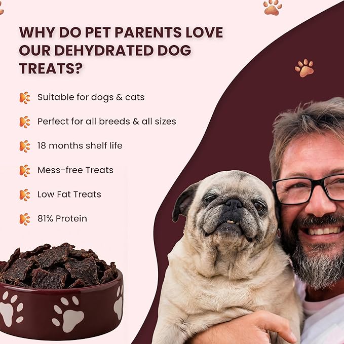 Beef Chips | 100% Single-Ingredient Beef Jerky Dog Treats | Healthy, Natural Treats for Dogs | High-Protein, Grain-Free, Ideal for Training & Sensitive Stomachs | Made in Texas, 4oz