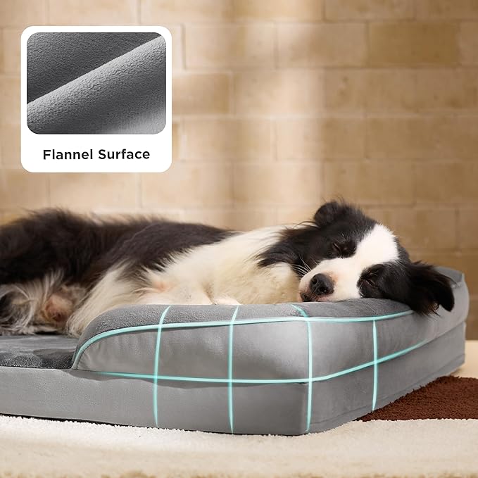 Bedsure XL Orthopedic Dog Bed for Extra Large Dogs - Washable XLarge Dog Cat Bed Waterproof, Comfort Dogs Couch Sofa with Washable Removable Cover, Pet Bed with Nonskid Bottom, Lavender, 42"