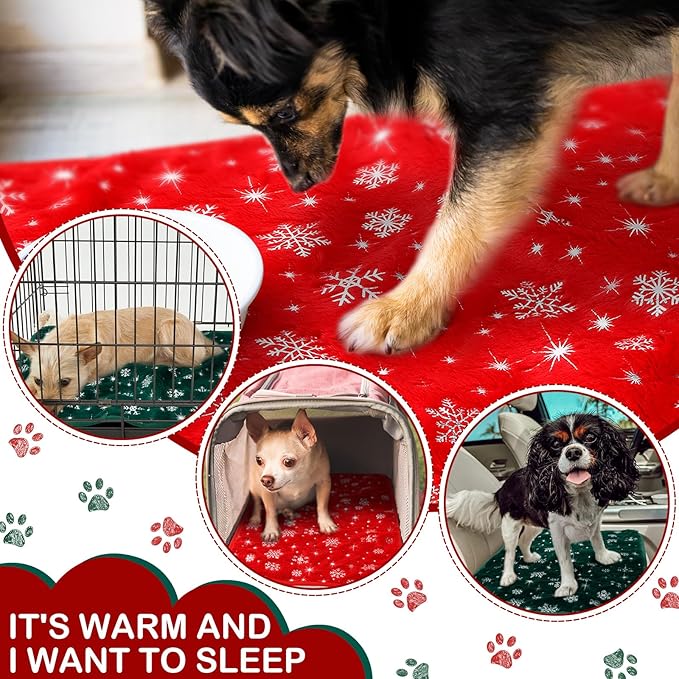 Tudomro 8 Pcs Guinea Pig Blankets Absorbent Washable Animal Fleece Bedding Cage Liners Waterproof Reusable Pet Pee Sleep Mat Pad Cover for Chinchilla Hamster Ferret(Snowflake,16 x 24 Inch)