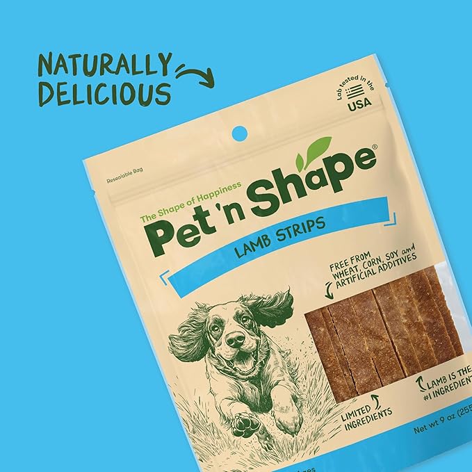 Pet 'n Shape Lamb Jerky Dog Treats - 9 Ounce