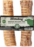 Palz&Co Moodog 6" Beef Trachea Tubes for Dogs - Natural Grass-Fed Chews with Glucosamine & Chondroitin, Supports Joints & Dental Health, 2-Pack