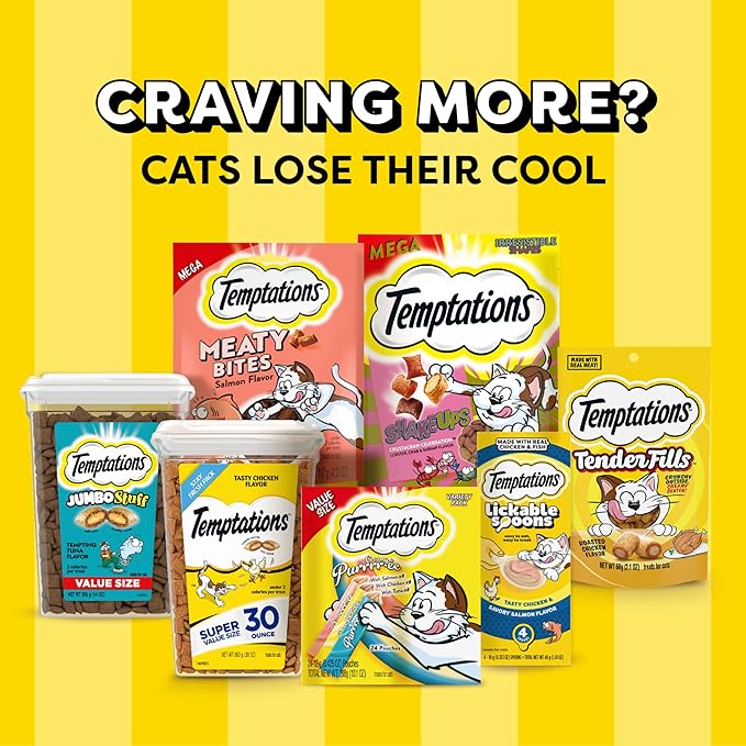 Temptations Cat Treats, Classic Crunchy and Soft Cat Treats, Shrimpy Shrimp Flavor, 16 oz. Tub