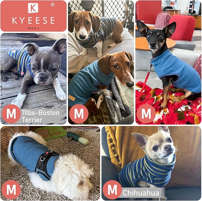 KYEESE 2Pack Dog Sweater Pullover Pet Sweatshirt Stretchy Dogs Clothes Soft Pets Clothes Warm Doggie Coats Turtleneck Small Pets Sweaters Dog Sweaters for Small Dogs Male