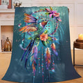 Hummingbird Throw Blanket Hummingbird Bird Stuff Gifts for Kids Girls Boys Adults Women Man Soft Cozy Warm Plush Fluffy Fuzzy Fleece Blanket Decor 40''X50''