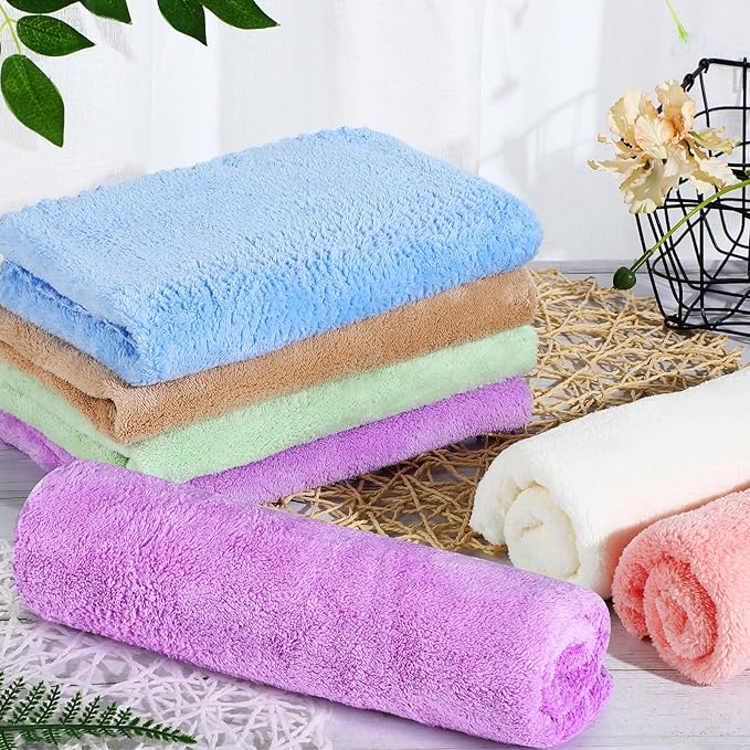 Newwiee 24 Pcs Guinea Pig Fleece Bedding Blankets Bulk Washable Small Animal Fleece Cage Liners Pet Wash Cloth Sleeping Mat Cover for Hamster Chinchilla Rabbit Hedgehog(14 x 30 Inch,Multicolor)