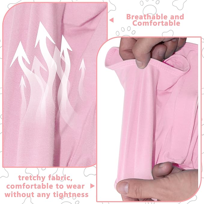 Cat Recovery Suit Anti Licking, Cat Surgery Recovery Suit Female Cats Kitten Onesie After Spay, Cone of Shame Alternative, Post- Surgery Kitten Surgical Clothes for Abdominal Wounds(Pink,L)