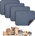 4 Pack 24 x 18 Inch Guinea Pig Cage Absorbent Liner Reusable Waterproof Super Absorbent Guinea Pig Urine Pad Non-Slip Mat for Small Animals Rabbit Hamster Rat. Washable Guinea Pig Bedding