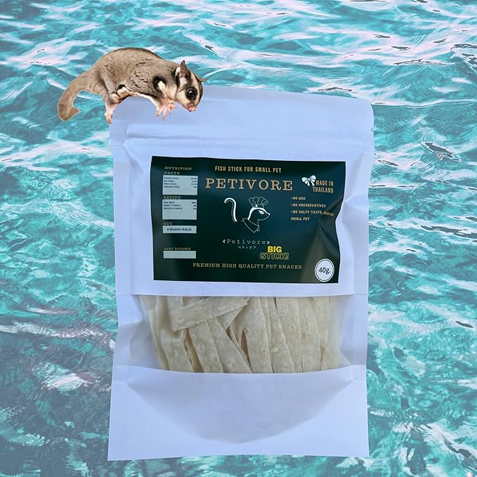 Fish Stick Comber (Big + Standard Bite) - Sugar Glider, Squirrel, Hamster and Small Exotic Pet Treats/Food