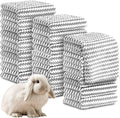 Moukeren 20Pcs Guinea Pig Fleece Bedding Blankets Bulk Washable Small Animal Fleece Cage Liners Pet Wash Cloth Sleeping Mat Cover for Hamster Chinchilla Rabbit Hedgehog(Light Gray, 14 x 30 Inch)