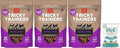 (3 Pack) Cloud Star Tricky Trainers Chewy Dog Treats Whole Grain Soft for Adult & Puppy - Liver 14oz Each with 10ct Pet Wipes