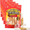 Pet Factory Twistedz American Beefhide 5" Chip Rolls Dog Chew Treats w/Real Beef Meat Wrap - 8 Count/4 Pack