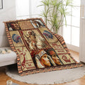 Native American Throw Blanket Indian Southwest Native American Cacique Stuff Gifts for Adults Women Men Soft Cozy Warm Plush Fluffy Fuzzy Fleece Blanket Decor 60''X80''