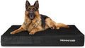 The Dog’s Bed Orthopedic Memory Foam Dog Bed for XL Dogs, Waterproof Washable Cover, Anti-Slip Base, Calming Surface – CertiPUR-Certified Foam, Black Plush, 6 Inch Thick