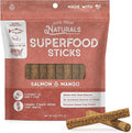 Dog Treat Naturals Superfood Sticks, Salmon & Mango, 6oz Bag | Dog Chew Sticks | All-Natural, Pet Training Treats | Joint-Skin-Coat Health | USA Made