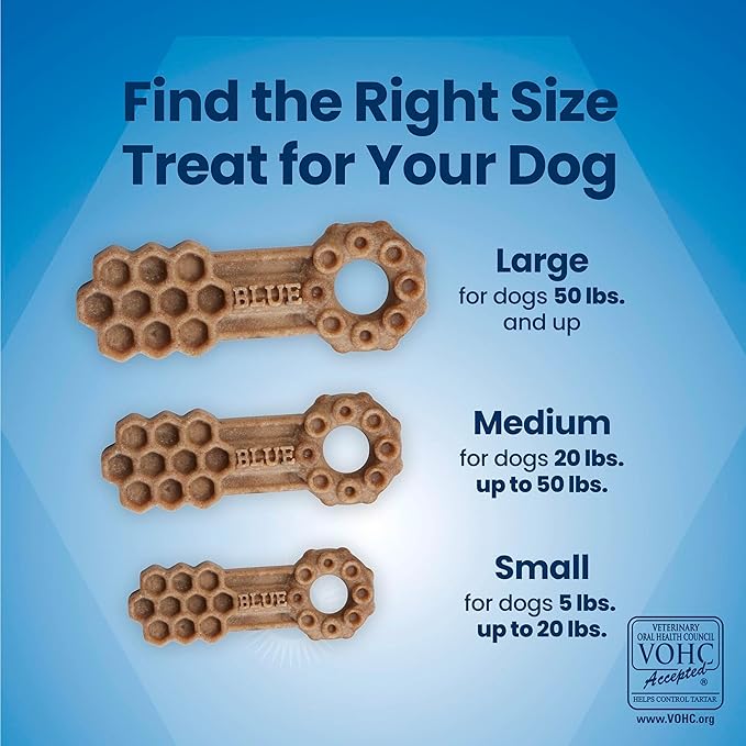 Blue Buffalo Dental Chews Medium Natural Dog Treats, Chicken & Spearmint 34.5-oz Bag (42 Count)