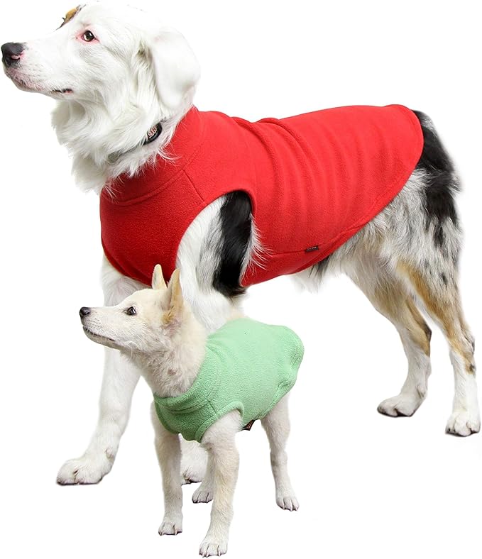 Gooby - Stretch Fleece Vest, Pullover Fleece Vest Jacket Sweater for Dogs, Steel Blue, Medium