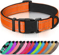 Joytale Dog Collar,Soft Neoprene Padded Breathable Nylon Pet Collar Adjustable for Small Dogs,Orange,S