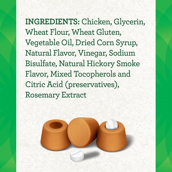 GREENIES Pill Pockets Treats for Dogs Chicken - Tablet Size 30 Count (Pack of 6)
